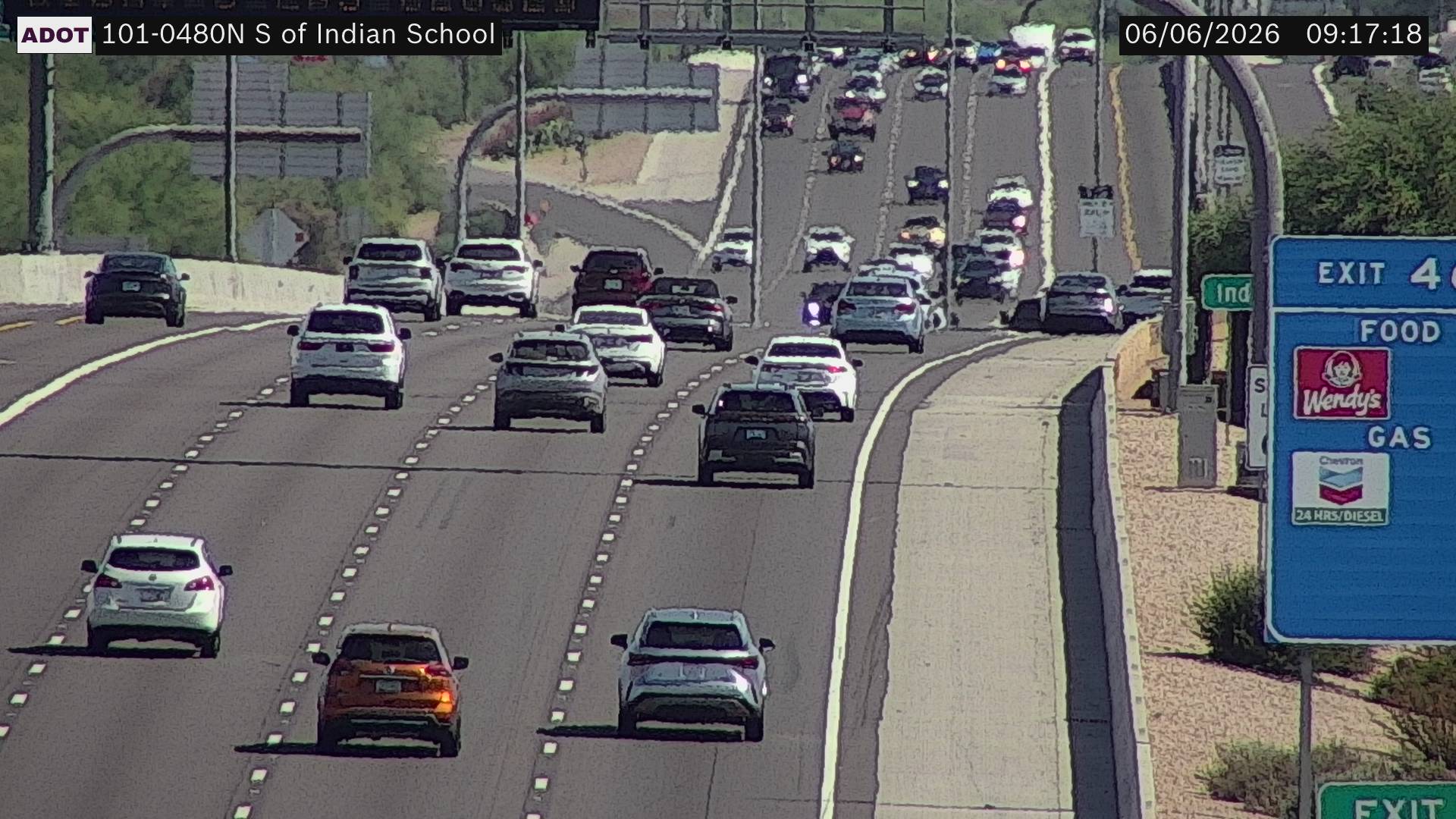 Live snapshot from SR-101 @S of Indian School