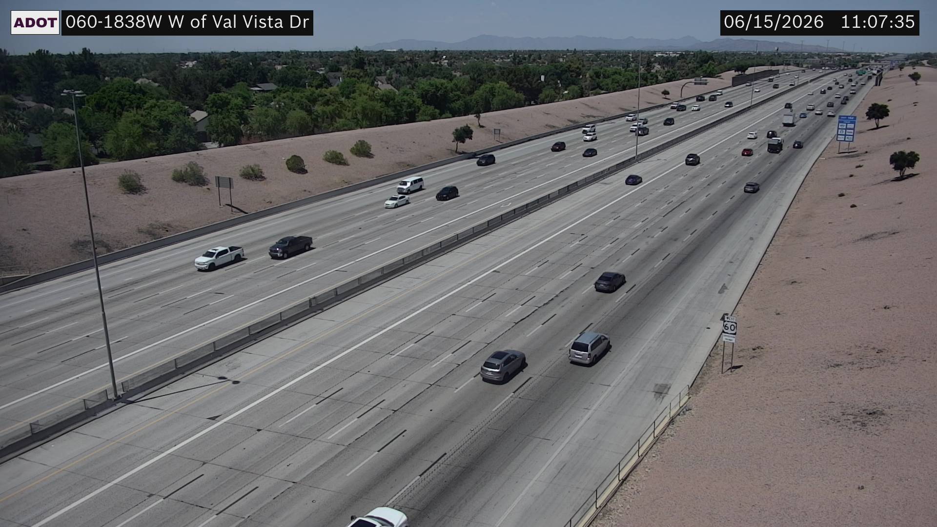 Live snapshot from US-60 @W of Val Vista Dr